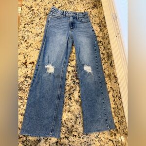 Girls Distressed Flare Jeans